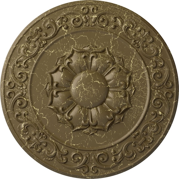 Ekena Millwork Sydney Ceiling Medallion (Fits Canopies up to 5 3/4"), 27 3/4"OD x 2"P, Mississippi Mud Crackle CM27SYMMC - main